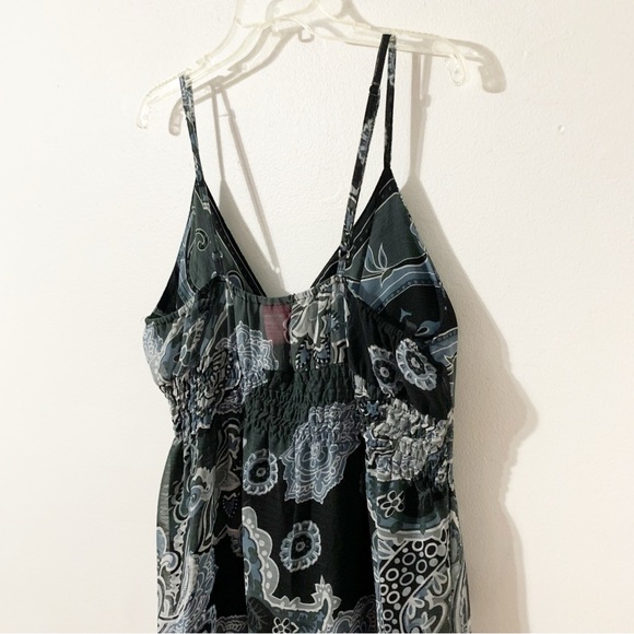 She’s Cool Boho Paisley Floral Print Sleeveless V-neck Maxi Dress Adjustable - Picture 4 of 11